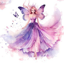 Load image into Gallery viewer, Yishu - Butterfly Princess - 60*60CM 11CT 3 Stamped Cross Stitch
