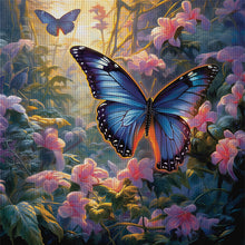 Load image into Gallery viewer, Huancan - Flowers And Butterflies - 40*40CM 11CT 3 Stamped Cross Stitch