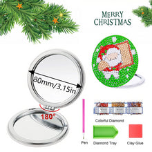 Load image into Gallery viewer, Christmas Double Sided Special Shape Diamond Painting Compact Mirror (Santa 3)