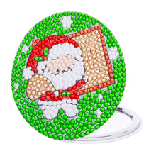 Load image into Gallery viewer, Christmas Double Sided Special Shape Diamond Painting Compact Mirror (Santa 3)