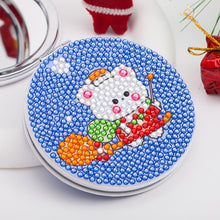 Load image into Gallery viewer, Double Sided Special Shape Diamond Painting Compact Mirror (Christmas Animal 4)