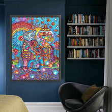 Load image into Gallery viewer, Yishu - Jewel Cat - 45*60CM 11CT 3 Stamped Cross Stitch