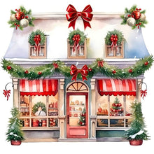 Load image into Gallery viewer, Huancan - Christmas Shop - 50*50CM 11CT 3 Stamped Cross Stitch