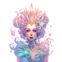 Load image into Gallery viewer, Huancan - Girl With Flowers - 50*65CM 11CT 3 Stamped Cross Stitch