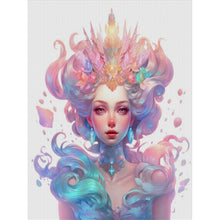 Load image into Gallery viewer, Huancan - Girl With Flowers - 50*65CM 11CT 3 Stamped Cross Stitch