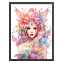 Load image into Gallery viewer, Huancan - Girl With Flowers - 50*65CM 11CT 3 Stamped Cross Stitch
