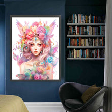 Load image into Gallery viewer, Huancan - Girl With Flowers - 50*65CM 11CT 3 Stamped Cross Stitch