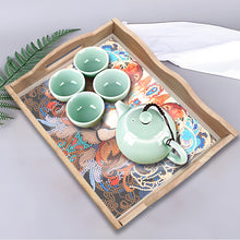 Load image into Gallery viewer, Diamond Painting Decorative Trays with Handle Coffee Table Tray for Serving Food