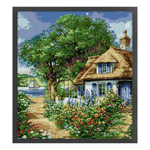 Load image into Gallery viewer, Joy Sunday - Riverside Cottage - 52*60CM 14CT 2 Stamped Cross Stitch