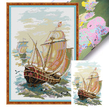 Load image into Gallery viewer, Joy Sunday - Setting Sail - 29*43CM 14CT 2 Stamped Cross Stitch