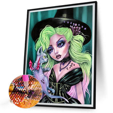 Load image into Gallery viewer, Girl With Green Hair 40*50CM(Canvas) Full Round Drill Diamond Painting