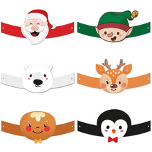 Load image into Gallery viewer, 6PCS Diamond Painting Funny Party Hats Holiday Hat for Girl Kid(Christmas Style)