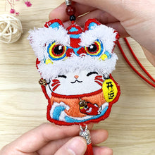 Load image into Gallery viewer, Spring Brand - Lion Dance DIY Scented Bag Embroidery Kit DIY Handcrafted Gifts (Lucky Cat #5)