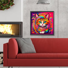 Load image into Gallery viewer, Colorful Cat 30*30CM(Canvas) Full Round Drill Diamond Painting