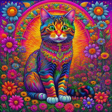 Load image into Gallery viewer, Colorful Cat 30*30CM(Canvas) Full Round Drill Diamond Painting