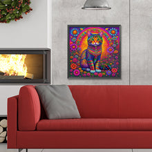 Load image into Gallery viewer, Colorful Cat 30*30CM(Canvas) Full Round Drill Diamond Painting