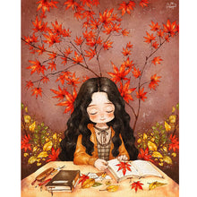 Load image into Gallery viewer, Girl With Autumn Vibe 40*50CM(Canvas) Full Round Drill Diamond Painting
