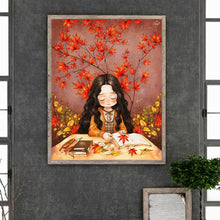 Load image into Gallery viewer, Girl With Autumn Vibe 40*50CM(Canvas) Full Round Drill Diamond Painting