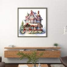 Load image into Gallery viewer, Huancan - Christmas Cottage - 50*50CM 11CT 3 Stamped Cross Stitch