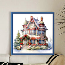 Load image into Gallery viewer, Huancan - Christmas Cottage - 50*50CM 11CT 3 Stamped Cross Stitch