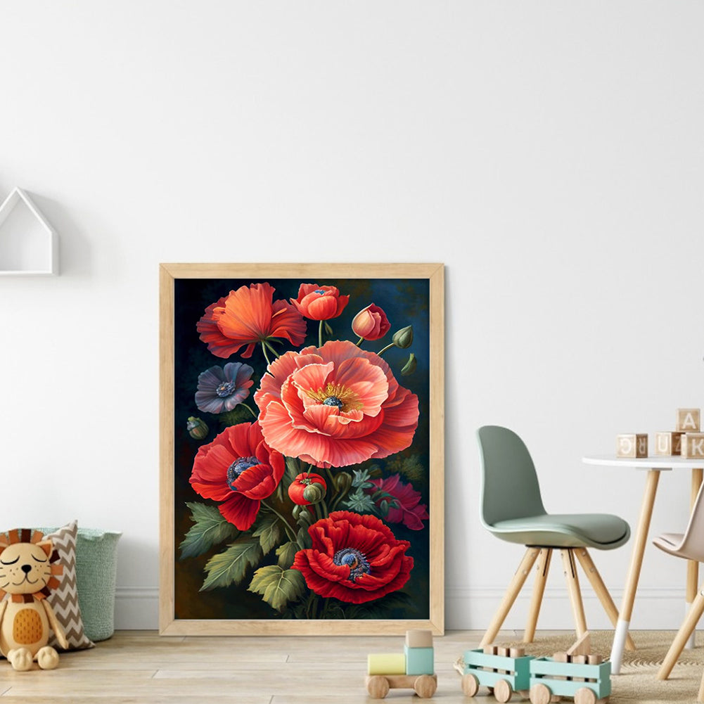 Poppy - Full 11CT Stamped Cross Stitch 40x55CM - Band