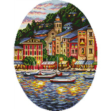 Load image into Gallery viewer, Joy Sunday - Seaside Town - 34*46CM 14CT 2 Stamped Cross Stitch
