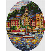 Load image into Gallery viewer, Joy Sunday - Seaside Town - 34*46CM 14CT 2 Stamped Cross Stitch