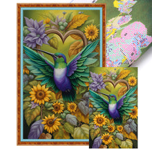 Load image into Gallery viewer, Yishu - Sunflowers And Hummingbirds - 35*60CM 11CT 3 Stamped Cross Stitch