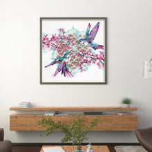 Load image into Gallery viewer, Yishu - Hummingbirds And Peach Blossoms - 40*40CM 11CT 3 Stamped Cross Stitch