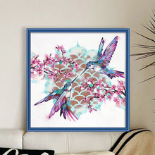 Load image into Gallery viewer, Yishu - Hummingbirds And Peach Blossoms - 40*40CM 11CT 3 Stamped Cross Stitch