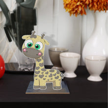 Load image into Gallery viewer, Wooden Desktop Diamond Painting Ornament Diamond Table Decor (Baby Giraffe 4)