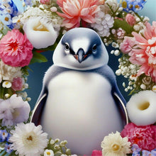 Load image into Gallery viewer, Penguin And Flowers 30*30CM(Canvas) Full Round Drill Diamond Painting