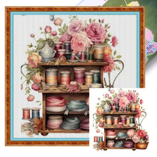 Load image into Gallery viewer, Yishu - Shelf - 50*50CM 11CT 3 Stamped Cross Stitch