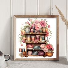Load image into Gallery viewer, Yishu - Shelf - 50*50CM 11CT 3 Stamped Cross Stitch