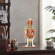 Load image into Gallery viewer, Christmas Wooden Crystal Painting Desktop Kit Diamond Art Table Decor(Xmas Nutcracker)