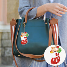 Load image into Gallery viewer, Christmas 3PCS Diamond Painting Keychain Double Sided Rhinestone Painting Keychain Pendant