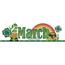 Load image into Gallery viewer, Gnome Calendar 40*20CM(Canvas) Partial Special Shaped Drill Diamond Painting