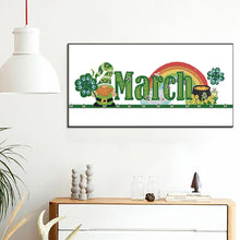 Load image into Gallery viewer, Gnome Calendar 40*20CM(Canvas) Partial Special Shaped Drill Diamond Painting