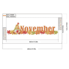 Load image into Gallery viewer, Gnome Calendar 40*20CM(Canvas) Partial Special Shaped Drill Diamond Painting