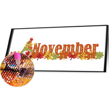 Load image into Gallery viewer, Gnome Calendar 40*20CM(Canvas) Partial Special Shaped Drill Diamond Painting