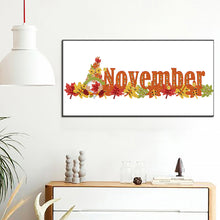 Load image into Gallery viewer, Gnome Calendar 40*20CM(Canvas) Partial Special Shaped Drill Diamond Painting