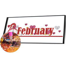Load image into Gallery viewer, Gnome Calendar 40*20CM(Canvas) Partial Special Shaped Drill Diamond Painting