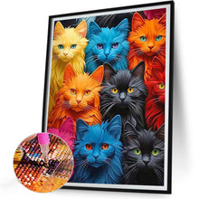 Load image into Gallery viewer, Colorful Cat 30*40CM(Canvas) Full Round Drill Diamond Painting