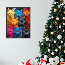 Load image into Gallery viewer, Colorful Cat 30*40CM(Canvas) Full Round Drill Diamond Painting