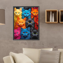 Load image into Gallery viewer, Colorful Cat 30*40CM(Canvas) Full Round Drill Diamond Painting