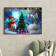 Load image into Gallery viewer, Snowflake And Stitch The Snowman 40*30CM(Canvas) Full Round Drill Diamond Painting