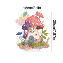 Load image into Gallery viewer, Round Crystal Painting Desktop Diamond Painting Table Decor (Mushroom House 1)