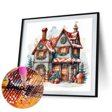 Load image into Gallery viewer, Christmas Snow House 30*30CM(Canvas) Full Round Drill Diamond Painting