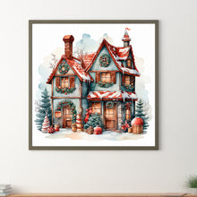 Load image into Gallery viewer, Christmas Snow House 30*30CM(Canvas) Full Round Drill Diamond Painting