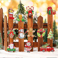 Load image into Gallery viewer, 12PCS Christmas Santa Full Drill Keyring for Christmas Home Party Decor